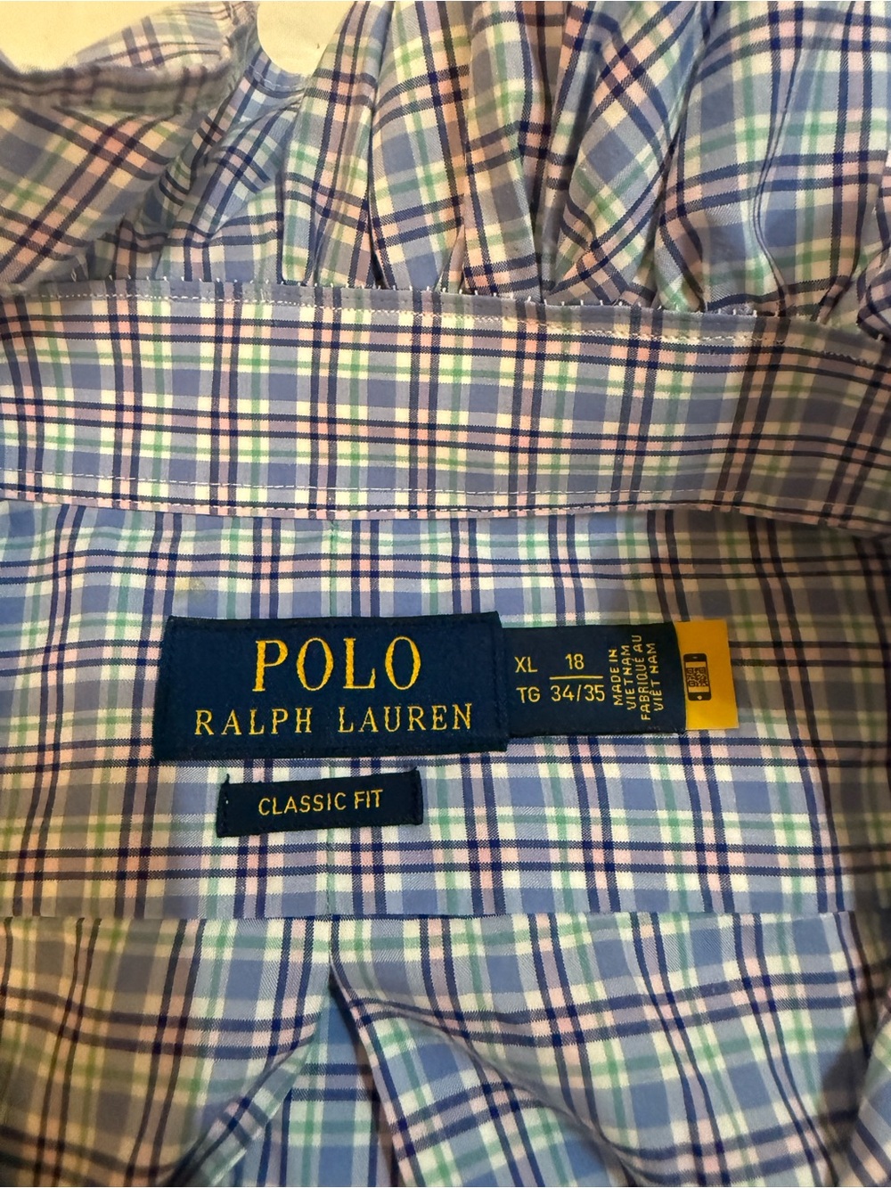 Ralph Lauren Blue Plaid Button-Down Shirt - Picture 7 of 7